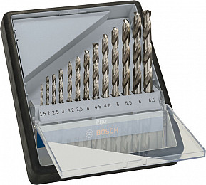 Komplet spiralnih svedrov PRO Metal HSS-G, 13 kosov