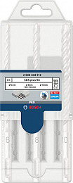 Komplet udarnih svedrov PRO SDS plus-5X, 6/8/10 mm, 3 kosi