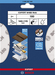 List za ročno brušenje EXPERT W480 Web 1/4, 115 x 140 mm, G180