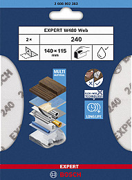 List za ročno brušenje EXPERT W480 Web 1/4, 115 x 140 mm, G240
