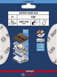 List za ročno brušenje EXPERT W480 Web 1/4, 115 x 140 mm, G120