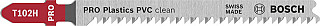 List za vbodno žago PRO Plastics PVC clean T102H 100 mm, 5 kosov
