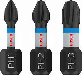 Nastavki PRO PH Impact, PH1 x 25, PH2 x 25, PH3x 25 mm, 3 kosi