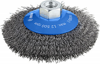 Poševna ščetka PRO Metal clean, 115 x 0,3 mm, navoj