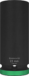PRO Impact Socket, 1/2 palca, 22 mm, globok