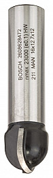 Rezkar za okrogle žlebove, 12 mm, R1 8 mm, D 16 mm, L 12,7 mm, G 54 mm