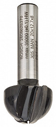 Rezkar za okrogle žlebove, 8 mm, R1 10 mm, D 20 mm, L 12,4 mm, G 46 mm
