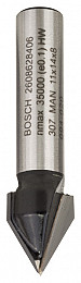 Rezkar za V-utore, 8 mm, D1 11 mm, L 14 mm, G 45 mm, 60°