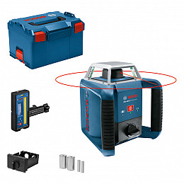 Rotacijski laser BOSCH GRL 400 H + Laserski sprejemnik LR 45 v kovčku L-BOXX